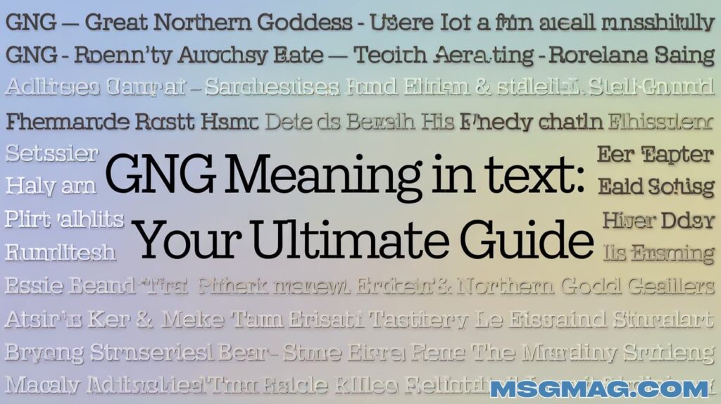 GNG Meaning in Text