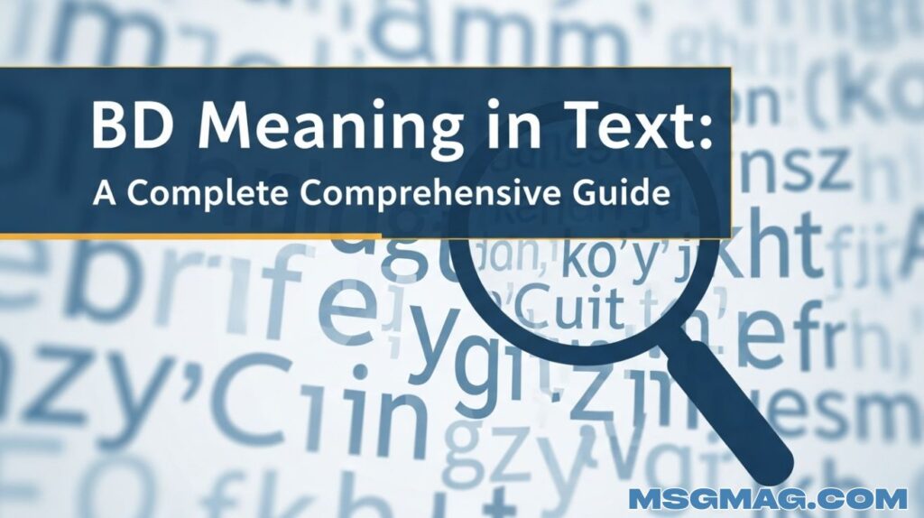 BD Meaning in Text