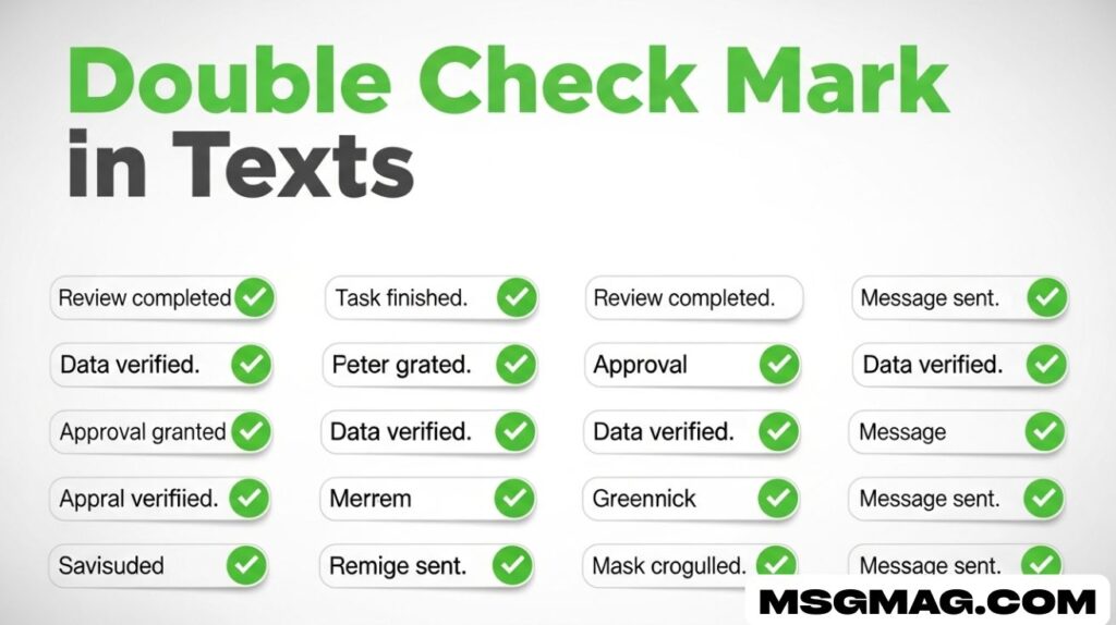 Double Check Mark in Texts