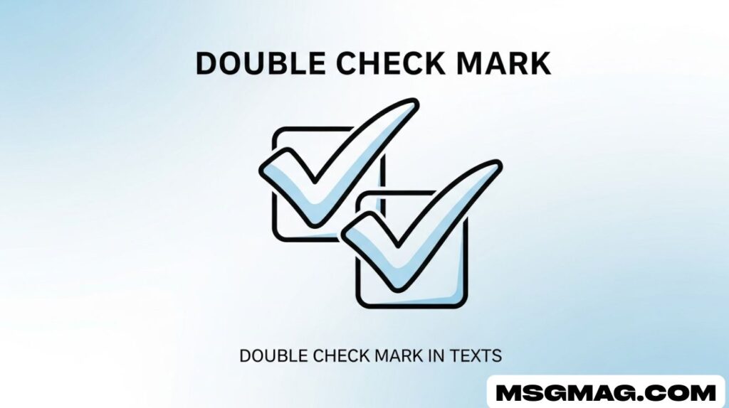 Double Check Mark in Texts