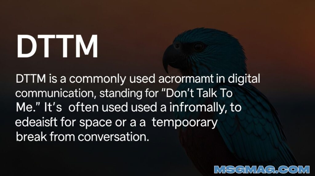 DTTM Meaning in Text