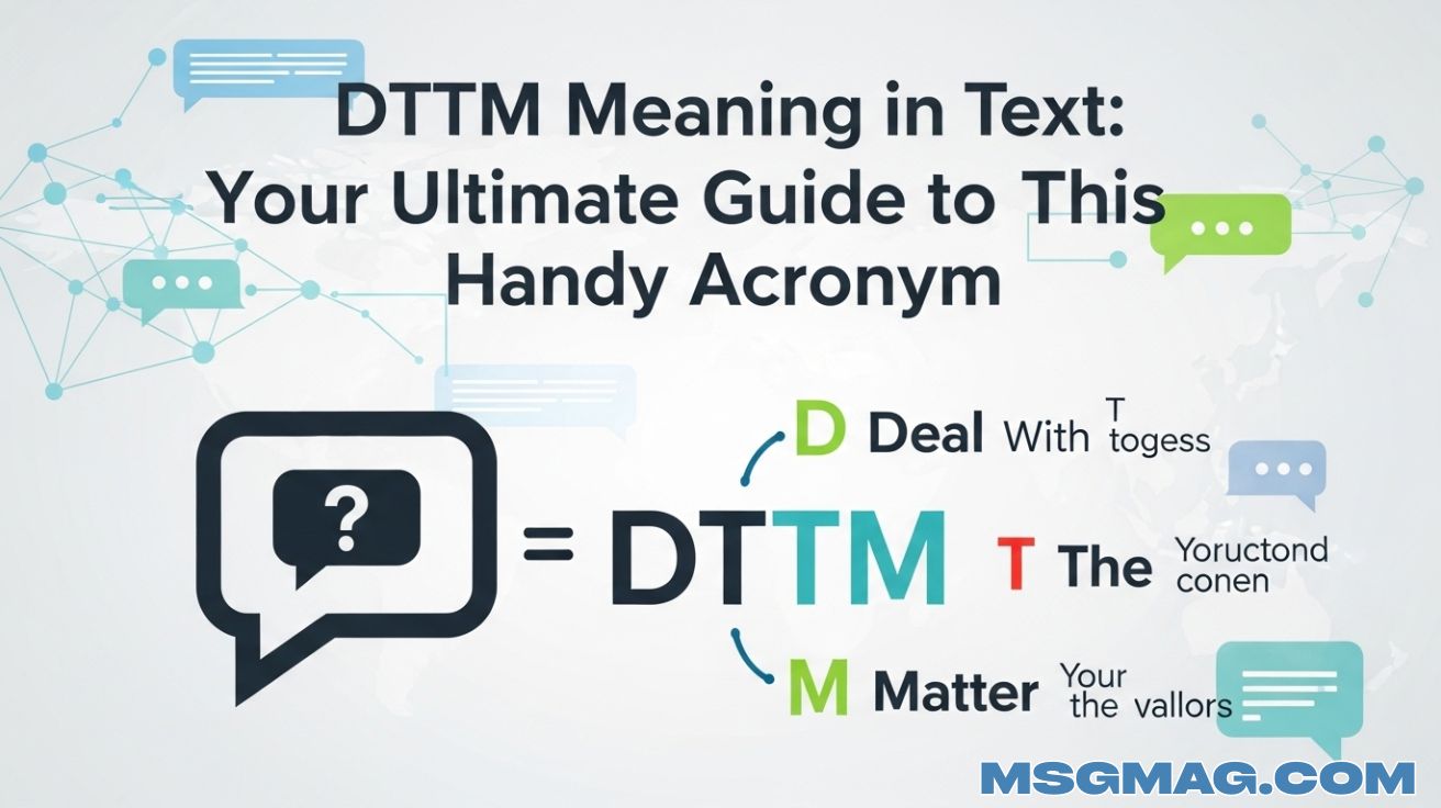 DTTM Meaning in Text