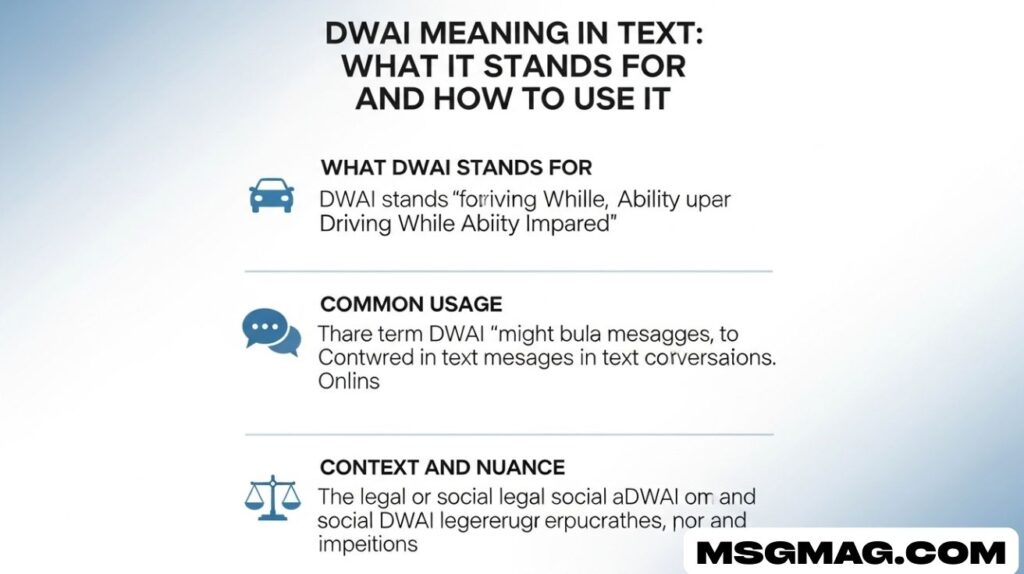 DWAI Meaning in Text