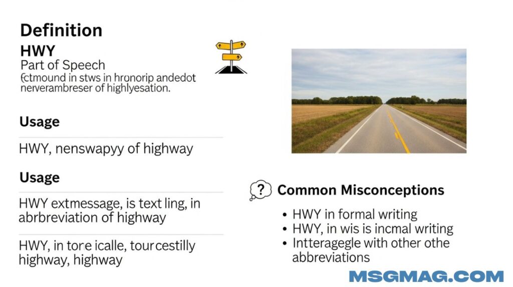HWY Meaning in Text