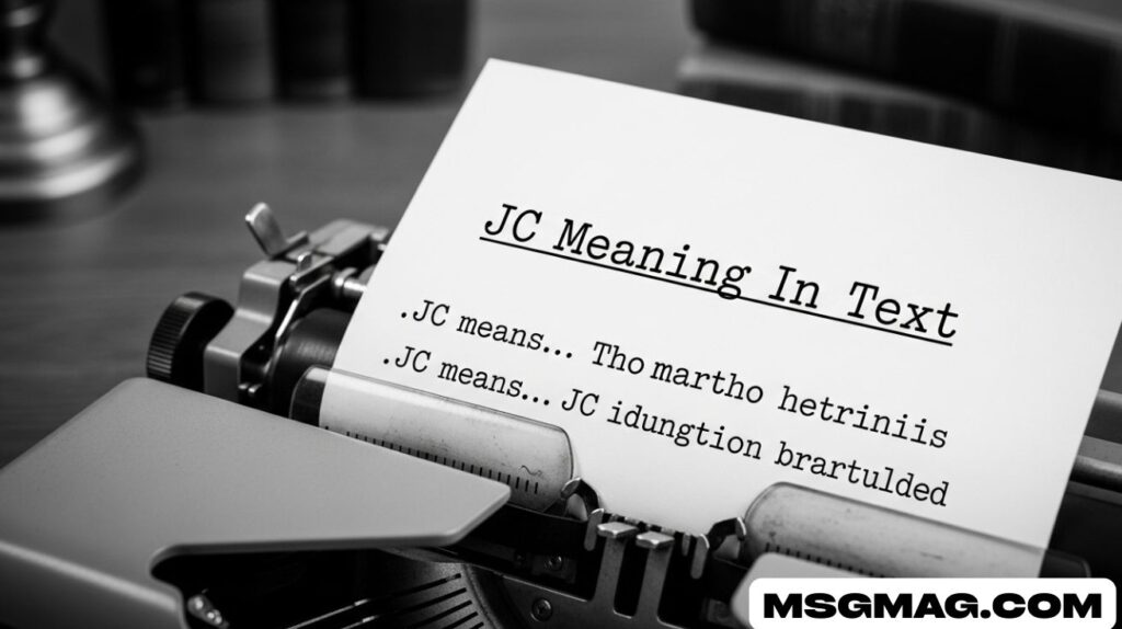 JC Meaning In Text