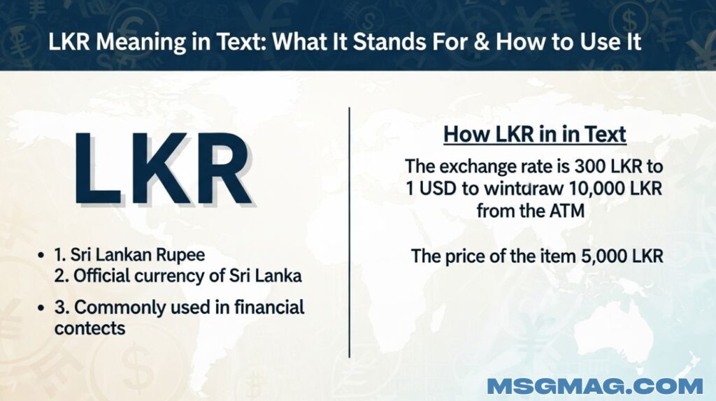 LKR Meaning in Text