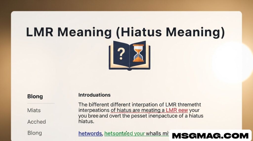 LMR Meaning