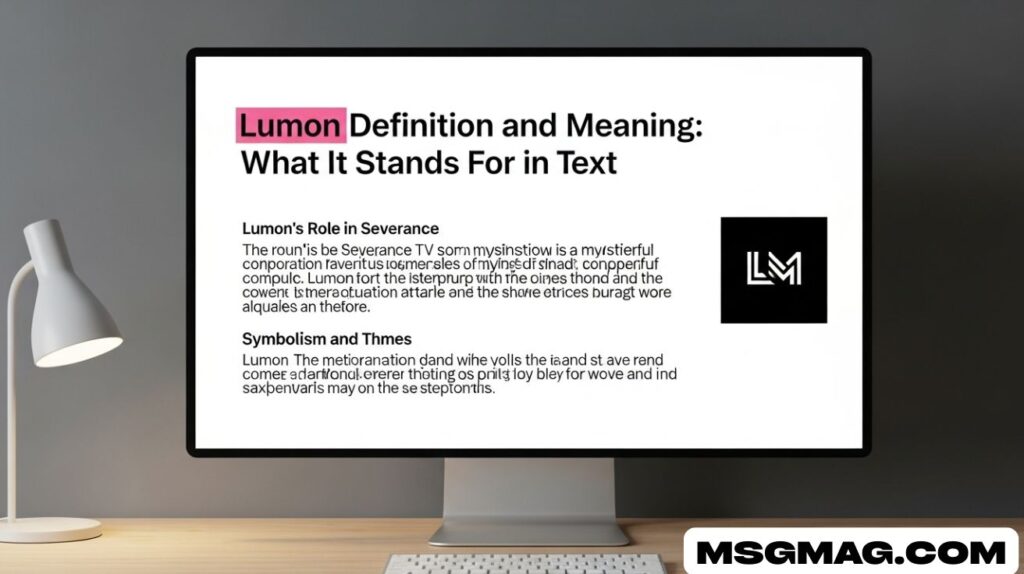 Lumon Definition and Meaning