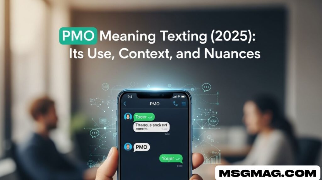 PMO Meaning Texting
