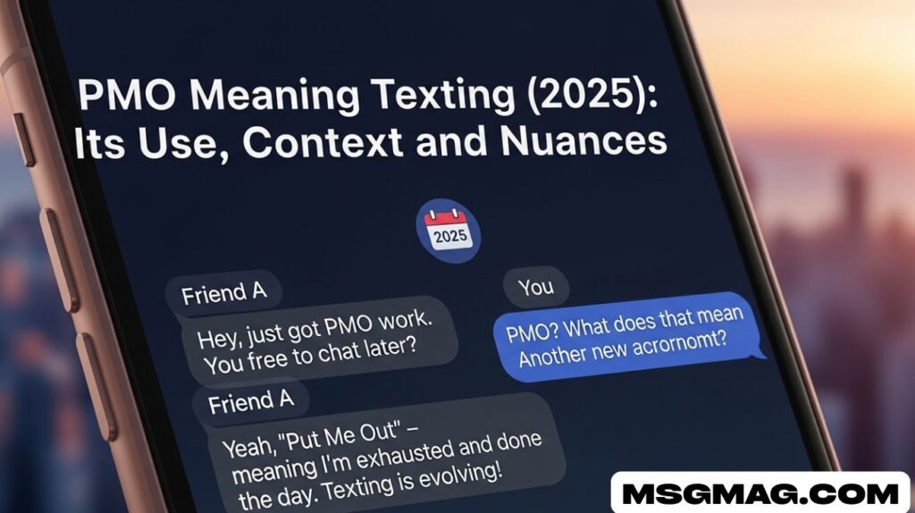 PMO Meaning Texting
