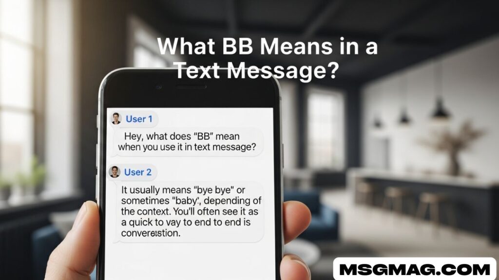 What BB Means in a Text Message