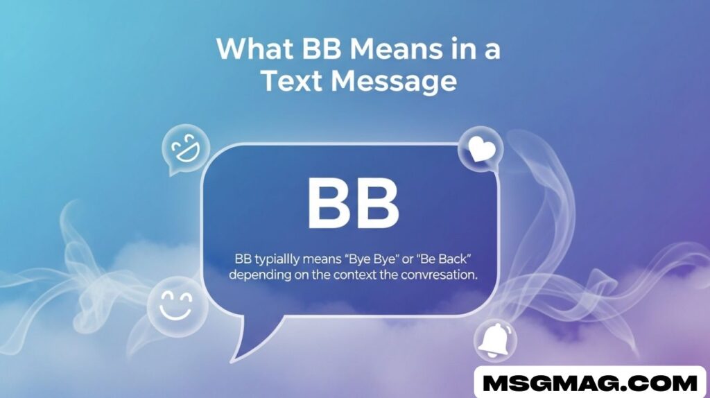 What BB Means in a Text Message