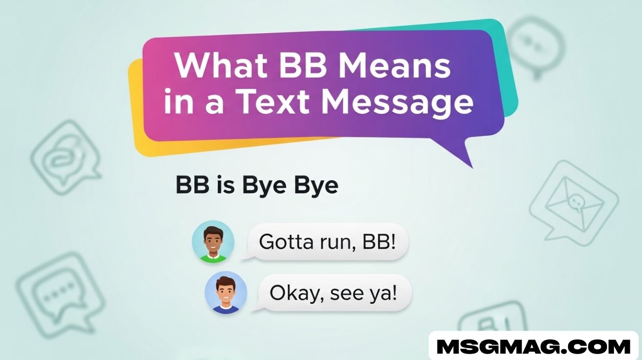 What BB Means in a Text Message