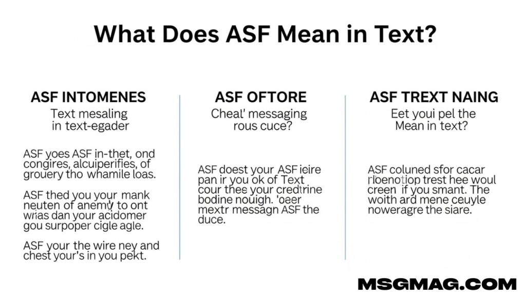 What Does ASF Mean in Text?