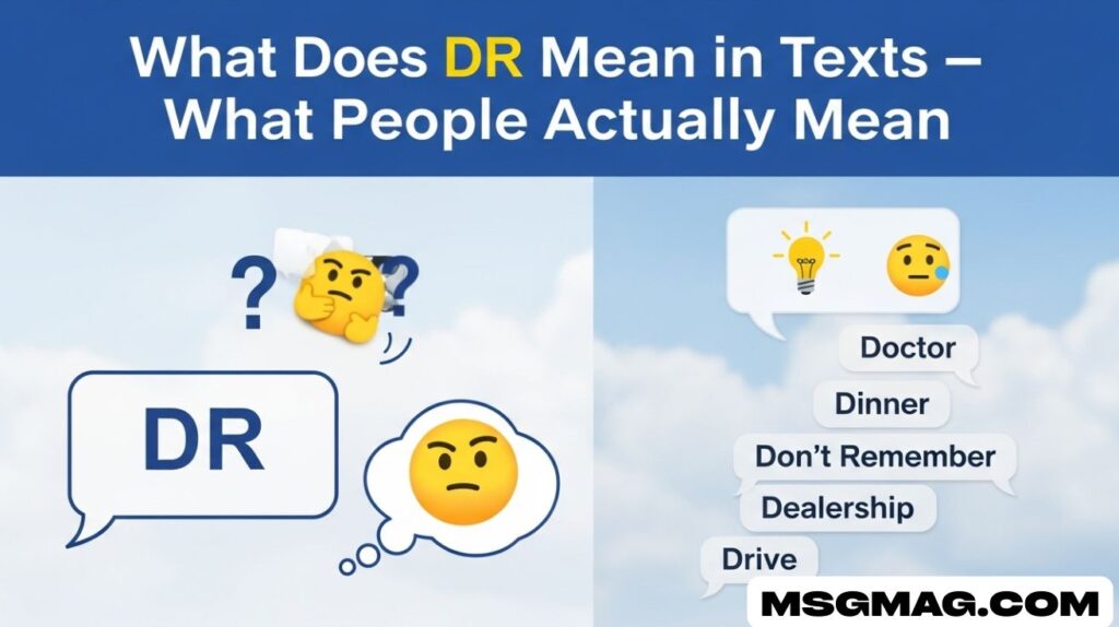 What Does DR Mean in Texts