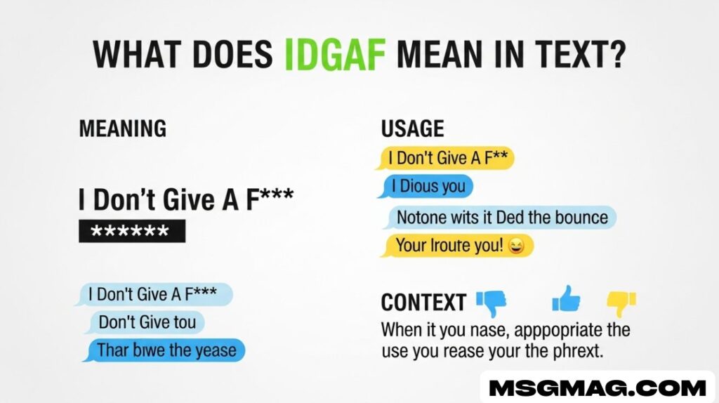 What Does IDGAF Mean in Text?
