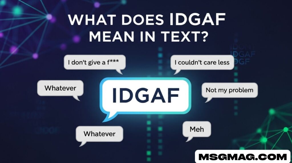 What Does IDGAF Mean in Text?