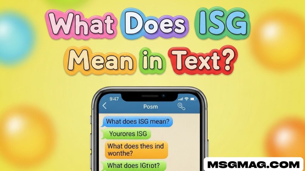 What Does ISG Mean in Text?