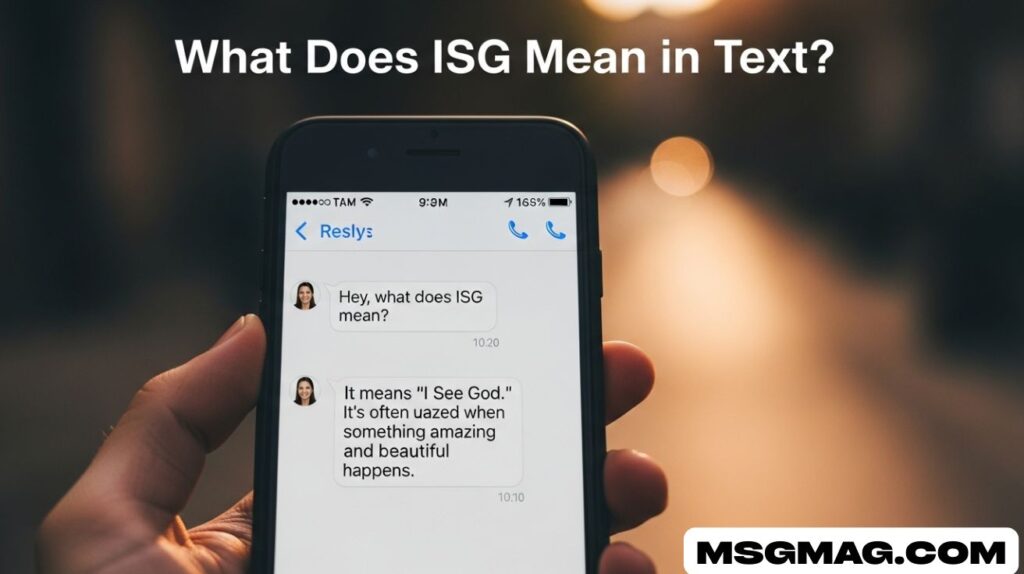 What Does ISG Mean in Text?