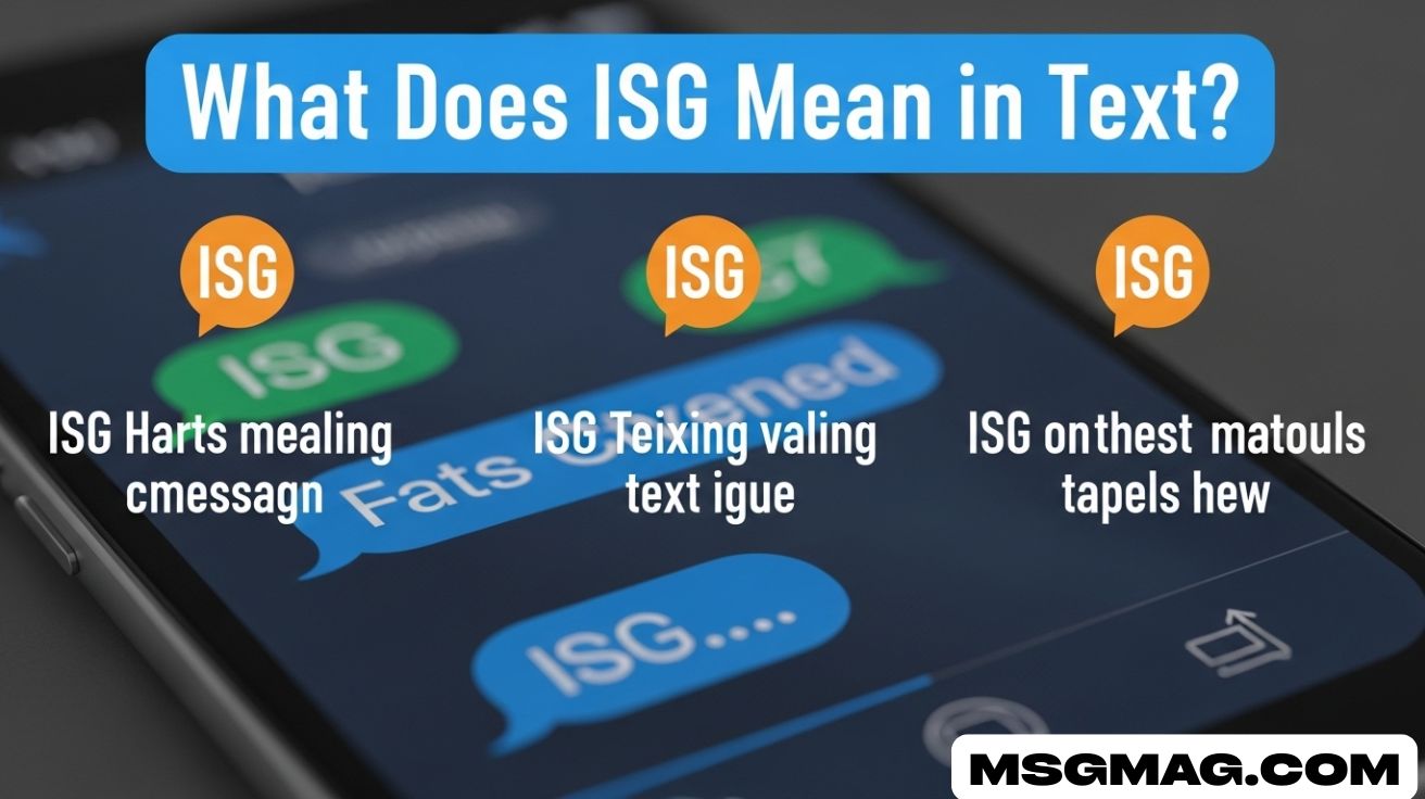 What Does ISG Mean in Text?