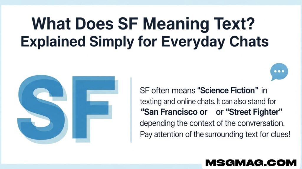What Does SF Meaning Text