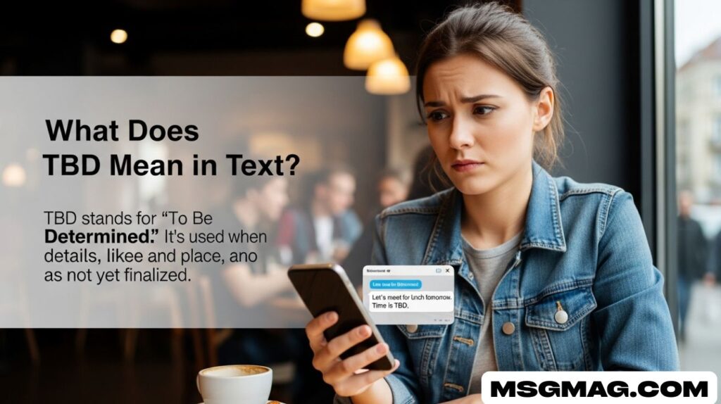 What Does TBD Mean in Text