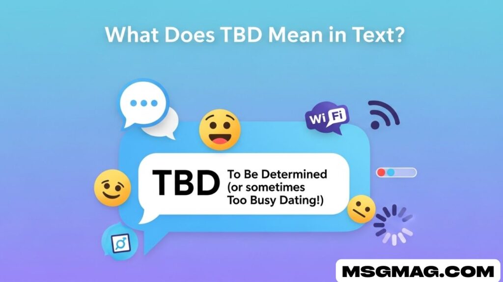 What Does TBD Mean in Text