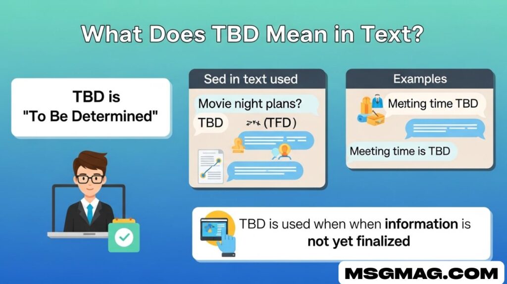 What Does TBD Mean in Text