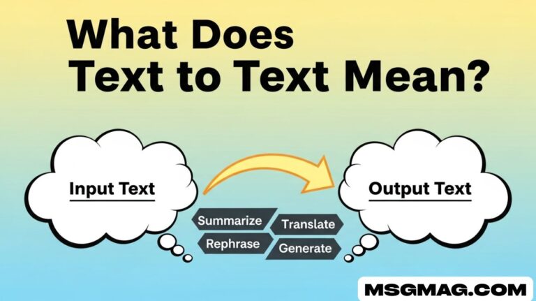What Does Text to Text Mean