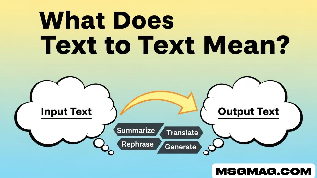 What Does Text to Text Mean