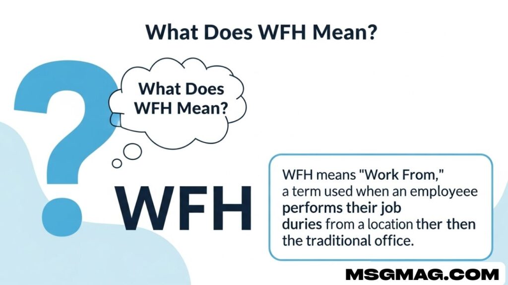 What Does WFH Mean in Text