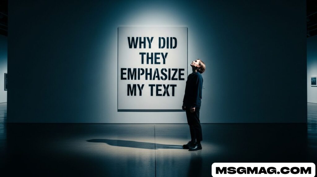 Why Did They Emphasize My Text