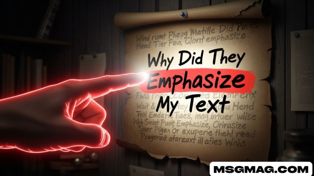 Why Did They Emphasize My Text