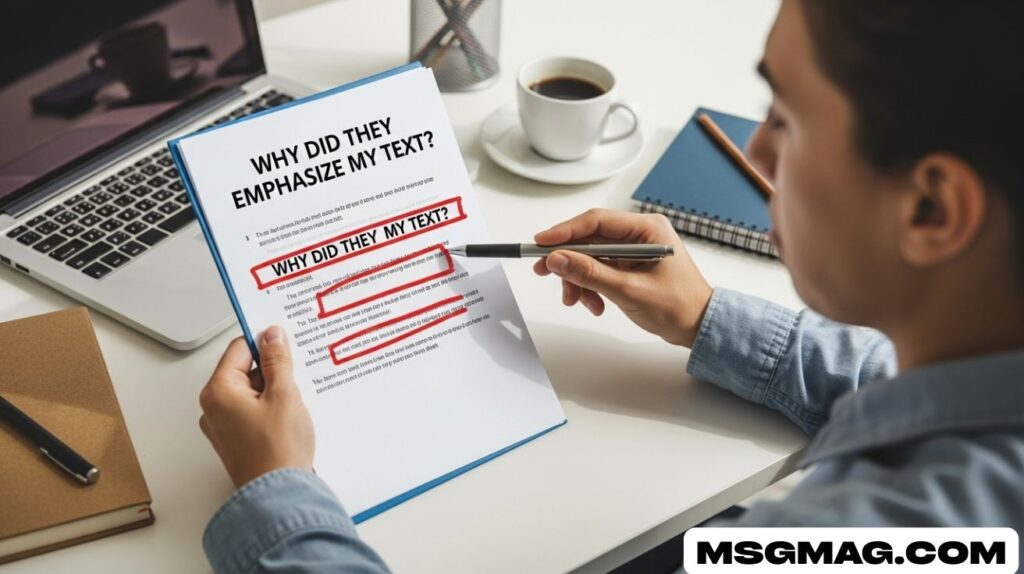 Why Did They Emphasize My Text