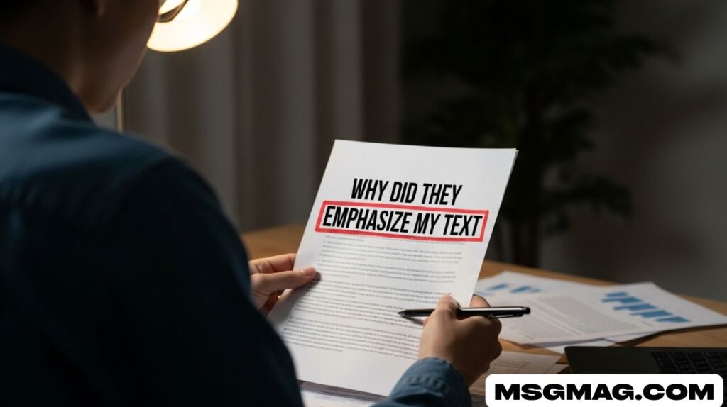 Why Did They Emphasize My Text