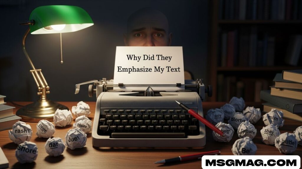 Why Did They Emphasize My Text