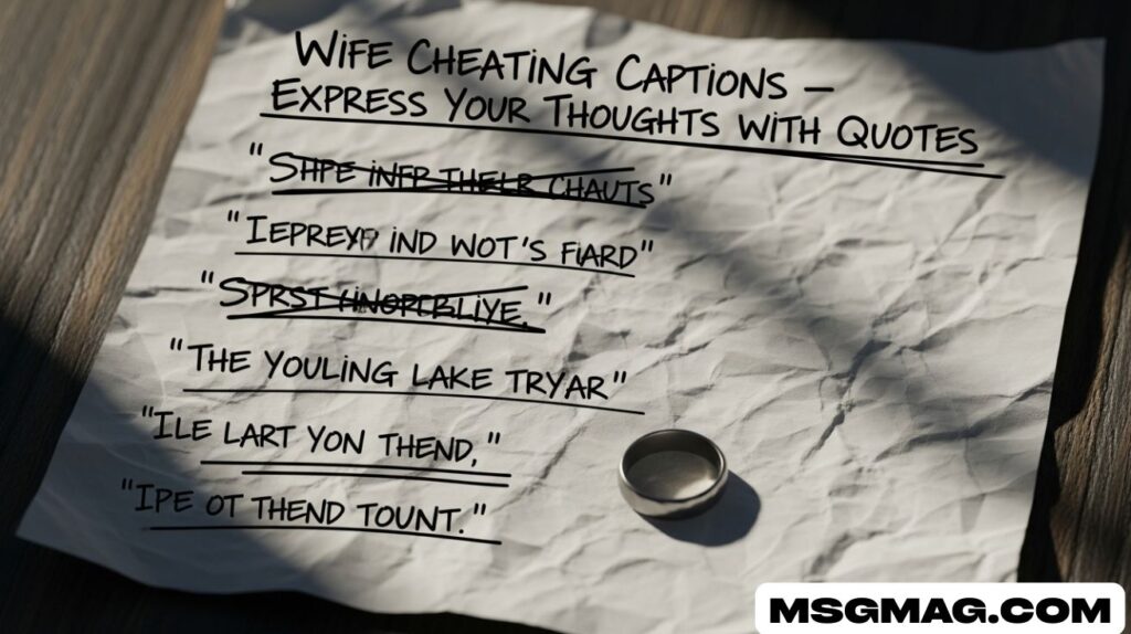 Wife Cheating Captions