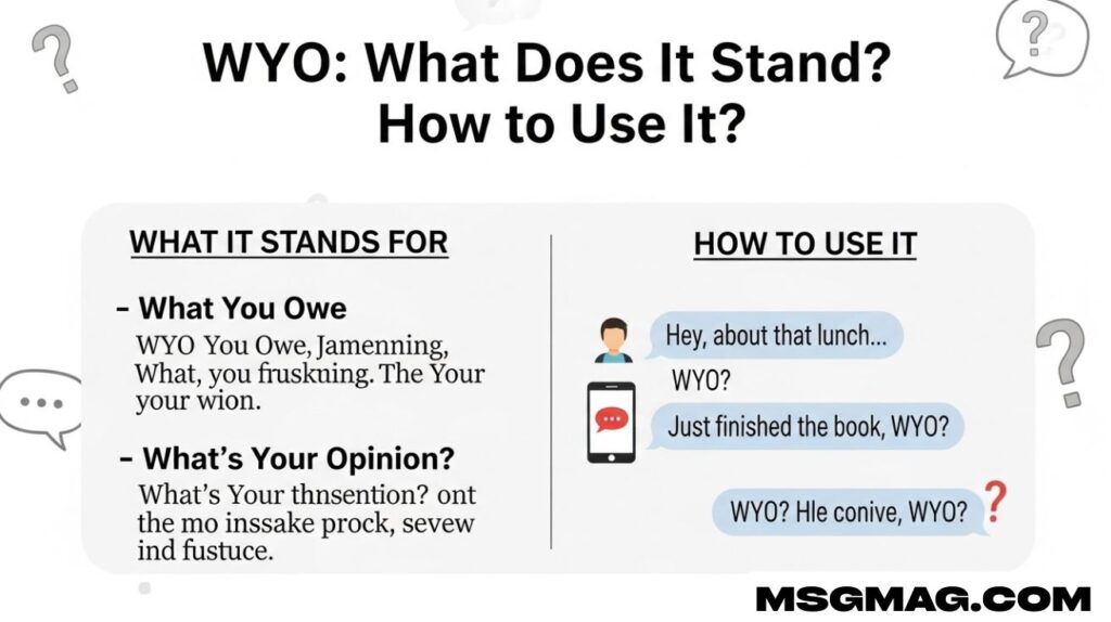 WYO meaning: what does it stand for ? How to use it?